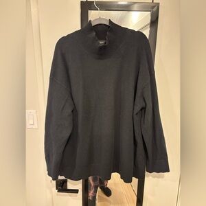 Banana Republic Ribbed Black Pullover XXL